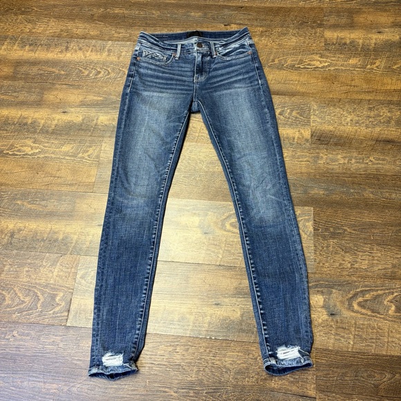 Buckle Denim - Buckle Black Fit no. 53 Ankle Skinny Jeans Women 25 Distressed Whiskered Stretch